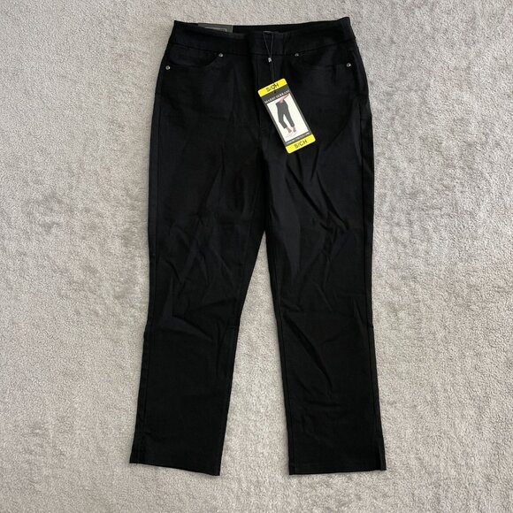 NEW Mario Serrani Women's S Black Comfort Stretch Capri Pants 23" Inseam - Picture 4 of 12